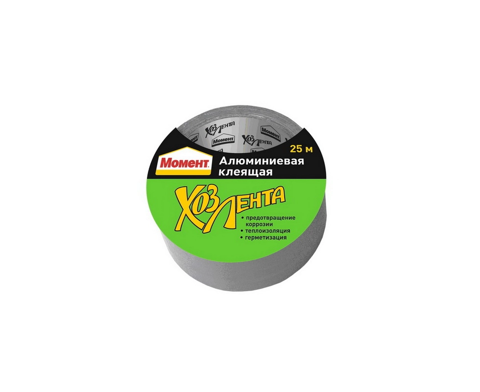 Купить Лента хозяйственная ''МОМЕНТ'' клеящая алюминевая 48ммх10м                                            