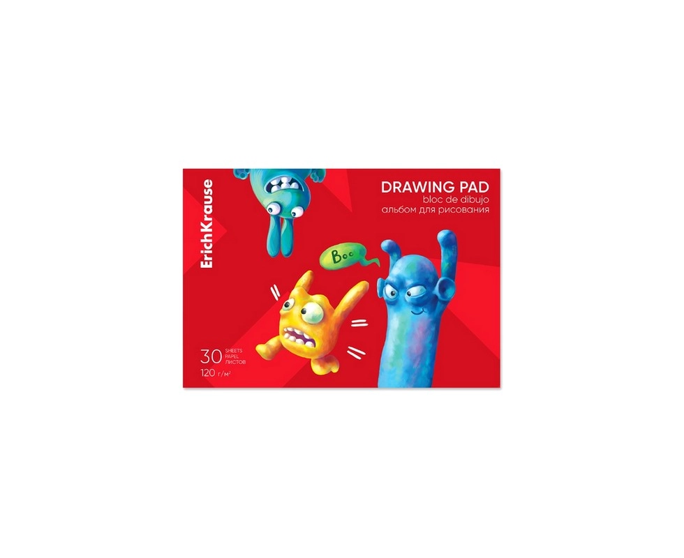 Купить Альбом для рисования на клею ErichKrause Jolly Friends А4 30 листов 61472                           