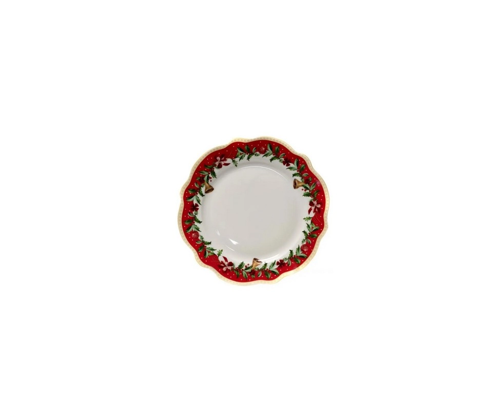 Купить Тарелка десертная фарфоровая ''Новогодняя'' 19 см арт. DW1201                                         