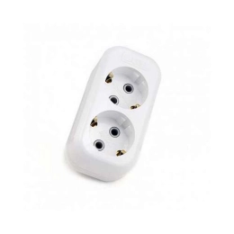 Купить Колодка LUXAR У2-Е 2-местная с заземлением                                                          