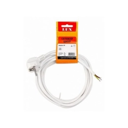 Купить Шнур сетевой V3 ПВС 3*0,75 1,5м с вилкой с заземлением черный LUX                                   