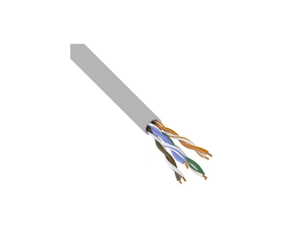 Купить Кабель UTP 4PR 24AWG CCA CAT5e PVC серый Rexant                                                     