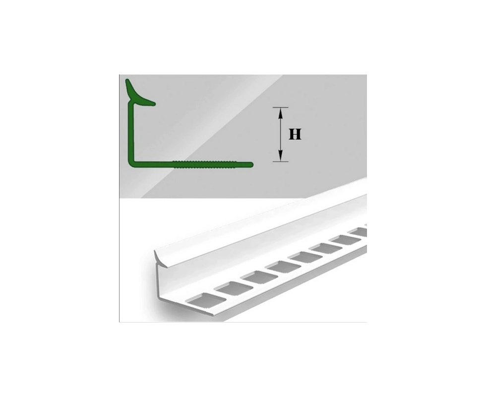 Купить Угол внутренний для плитки 10мм Деконика белый глянцевый 2,5м                                       