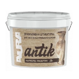 Купить Штукатурка защитно отделочная декоративная Antik белая ПС 0,5 8кг Aura                              