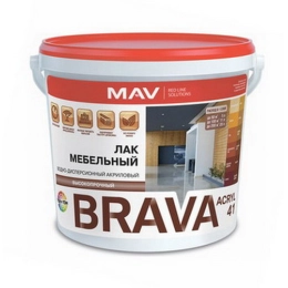 Купить Лак мебельный полуматовый BRAVA ACRYL ВД-АК-2041 3л МАВ                                             