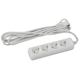 Купить Сетевой удлинитель 4SE-16A-07 4 гнезда с з/к 16A ПВС 3*1,5 7м LUXAR                                 