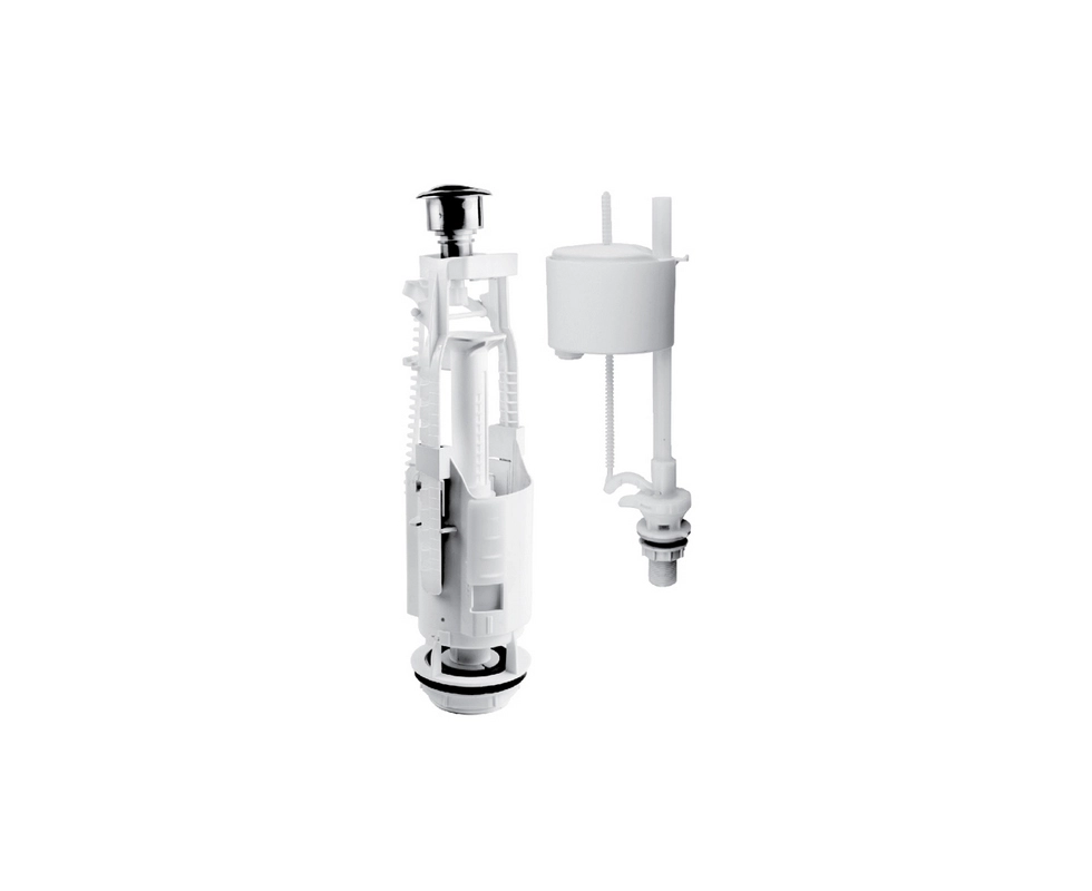 Купить Арматура для бачков BERGES Eko 11 однокнопочный нижний клапан 030311                                