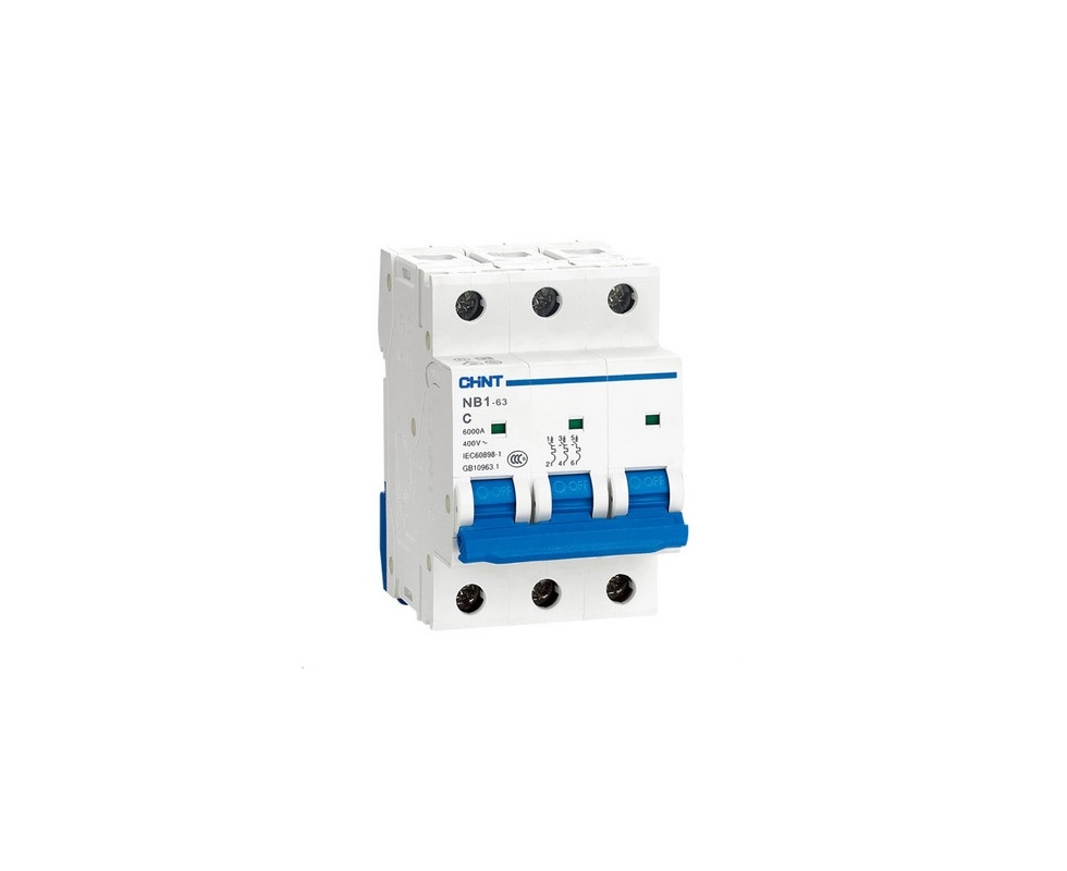 Купить Выключатель автоматический NB1-63 3P 16A 6кА C CHINT                                                