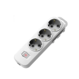 Купить Колодка 3гн с/з с выкл. белая, 527-010200-302 EL-BI Myra                                            