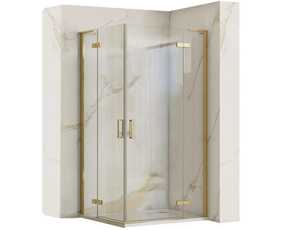 Купить Душевое ограждение Rea Hugo Gold Brush REA-K8411                                                    
