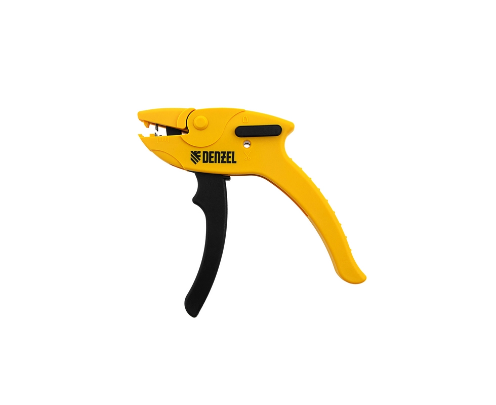 Купить Щипцы для зачистки электропроводов сечением 0,2-6 мм2 с функцией обрезания проводов Denzel          