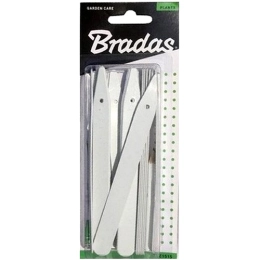 Купить Табличка для рассады узкая пластмассовая белая 15х1,5см упаковка 25шт+карандаш И94                  