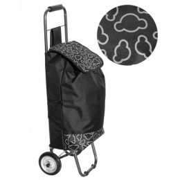 Купить Сумка тележка хозяйственная цвет чёрный  арт 1500                                                   