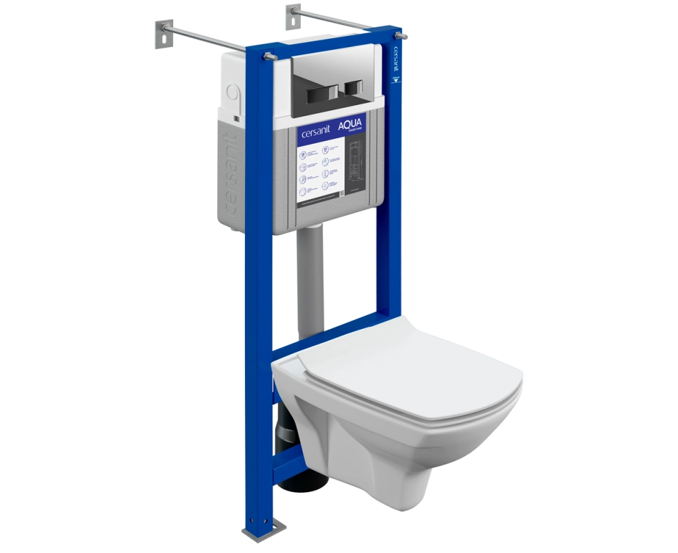 Купить Инсталяция для подвесного унитаза Cersanit Aqua Smart М40 и панель смыва Movi                       