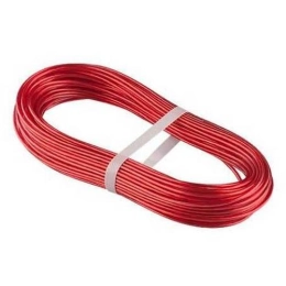 Купить Трос для растяжки 3мм в ПВХ оплетке красный моток 20м СИБРТЕХ                                       