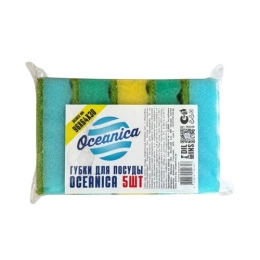 Купить Губка для мытья посуды ВОЛНА Oceanica 5шт 966430                                                    