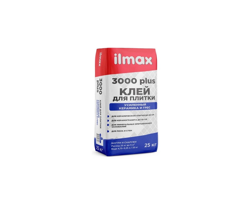 Купить Клей для плитки Ilmax 3000  25кг                                                                    