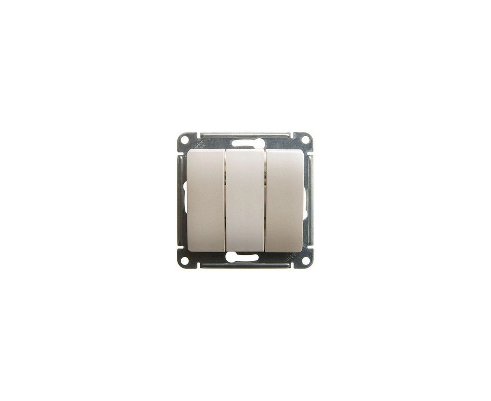 Купить Выключатель трехклавишный Glossa GSL000631 перламутр                                                