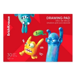 Купить Альбом для рисования на клею ErichKrause Jolly Friends А4 30 листов 61472                           