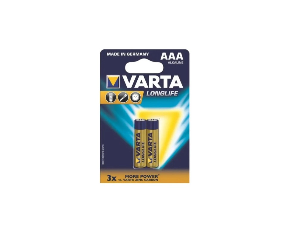Купить Батарейка VARTA LONGLIFE LR03 AAA B2                                                                