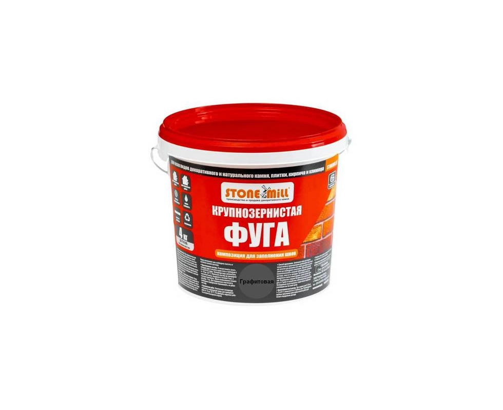 Купить Фуга крупнозернистая Stone Mill графитовая 4кг                                                      