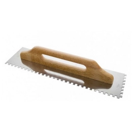 Купить Гладилка зубчатая  ''швейцарская'' нержавеющая 48*13см 10*10мм Bau-Welt                               