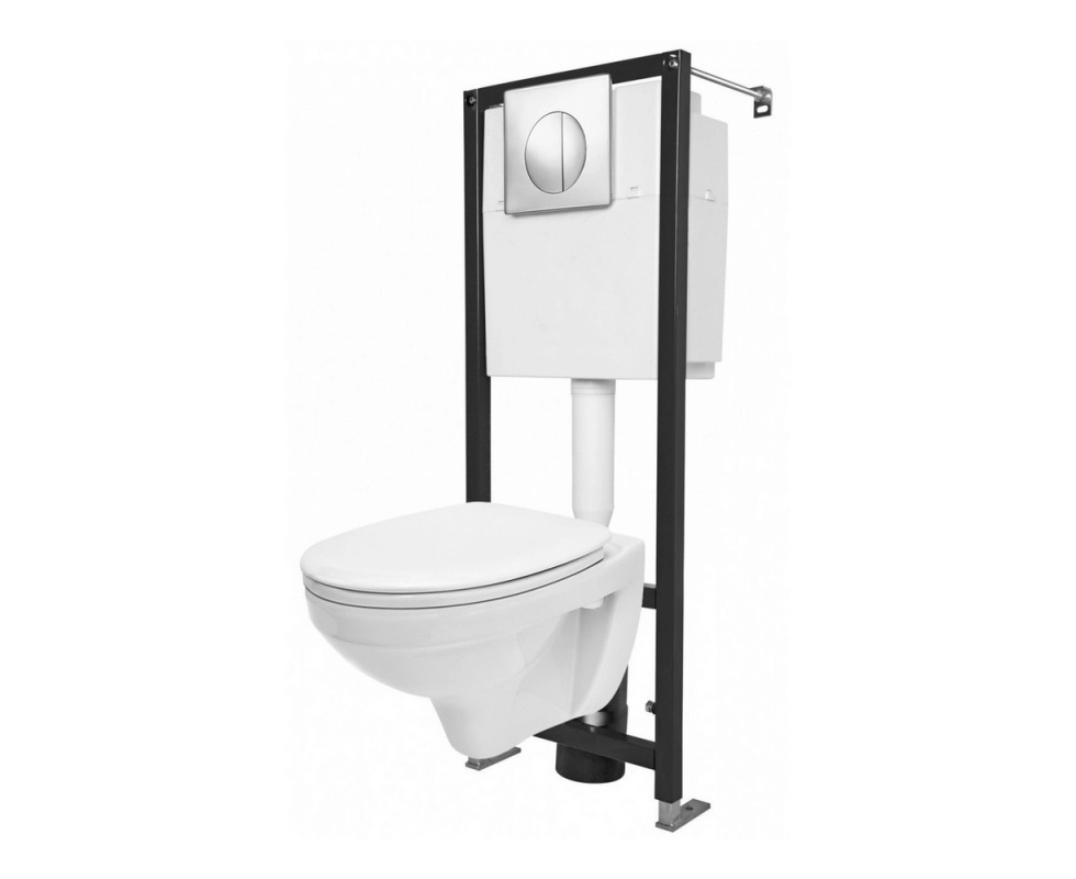 Купить Инсталяция для подвесного унитаза Cersanit Delfi SET-DEL/Black/TPL/Cg-w                             