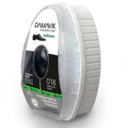 Купить Обувная щетка DAMAVIK  с дозатором силикона 6мл губка с пропиткой в футляре бесцветная              