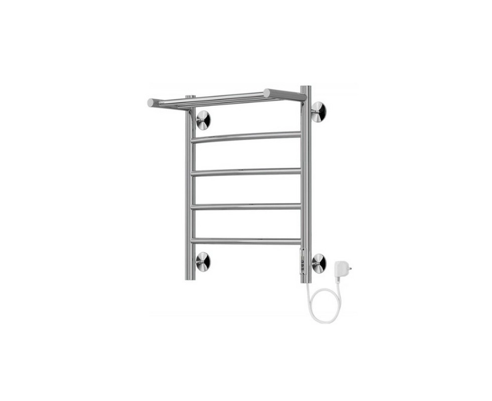 Купить Полотенцесушитель  50x60 4 перекладины D32 с полкой терморегулятор с таймером справа Классик Granula