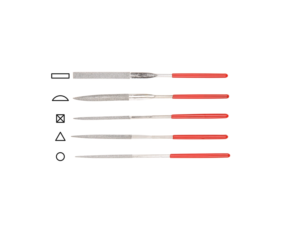 Купить Надфили алмазные 140*50*3мм набор 5 шт STARTUL PROFI                                                