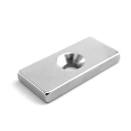 Купить Неодимовый магнитный прямоугольник 20х10х3 мм с зенковкой 6,5х3 мм (уп. 2 шт) 72-3702               