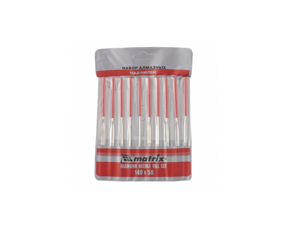 Купить Набор надфилей алмазных 140х50х3мм 10 штук MATRIX                                                   
