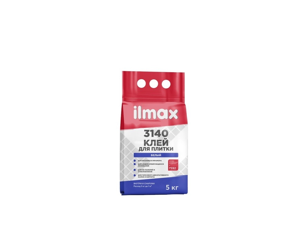 Купить Клей для плитки Ilmax 3140 белый 25кг                                                               