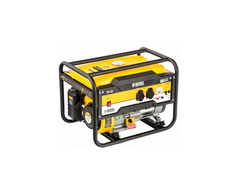 Купить Бензогенератор PS 33 3.3 кВт ручной стартер Denzel                                                  