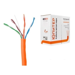 Купить Кабель витая пара U/UTP Cat5E 4х2х24AWG (0.51мм) 305м CCA Юпитер                                    