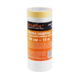 Купить Пленка защитная с бумажной клейкой лентой 1,5х15м STARTUL PROFI                                     