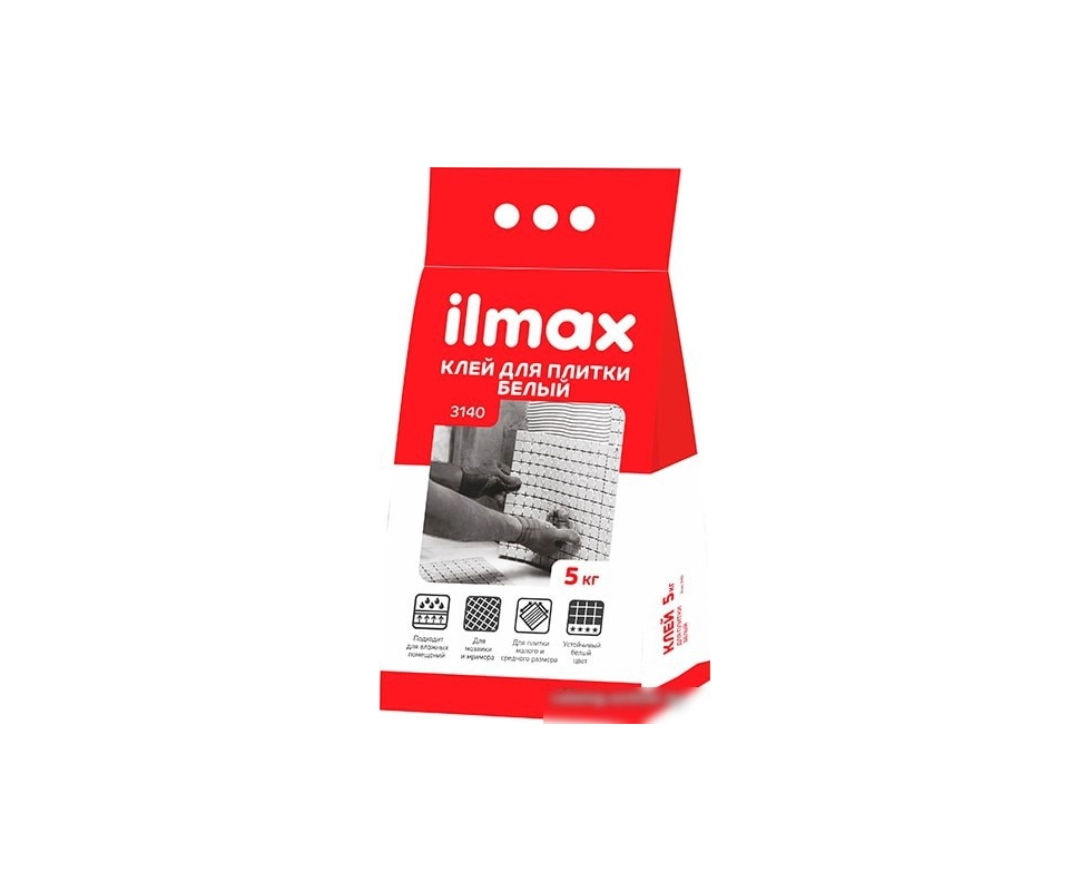 Купить Растворная смесь сухая клеевая  облиц белая ILMAX 3140 5 кг