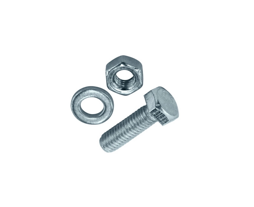 Купить Болт шестигранный М6х60мм с гайкой и шайбами упаковка 6шт STARFIX                                   