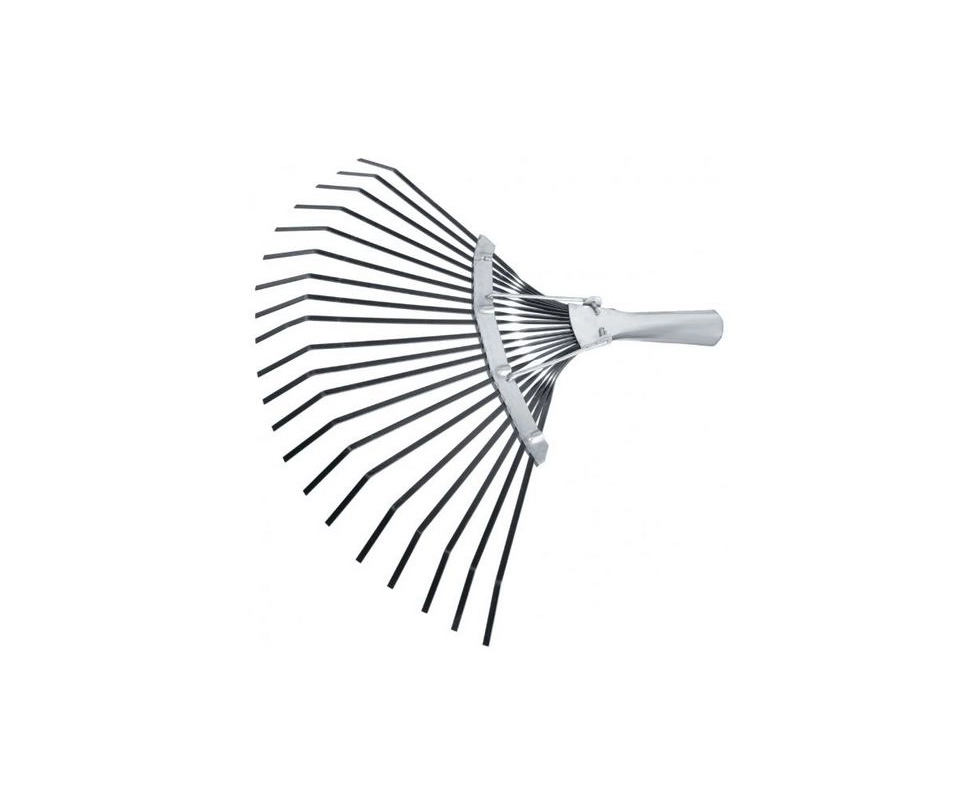 Купить Грабли веерные стальные 20 зубьев оксидированные без черенка 61778(1)                               