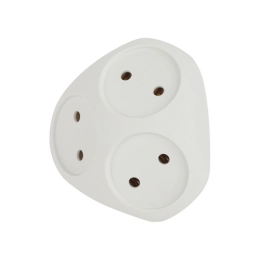 Купить Разветвитель электрический Эра SPx-3-W на 3 розетки без заземления 10А белый                        