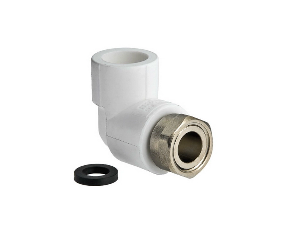 Купить Угольник полипропиленовый с накидной гайкой 20 мм х 1/2'' Valtec                                     