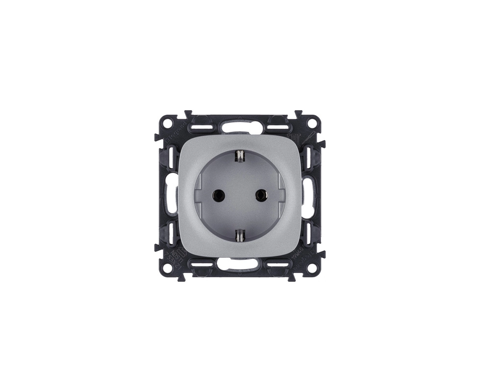 Купить Розетка с заземлением алюминий 753921 Legrand Valena Allure