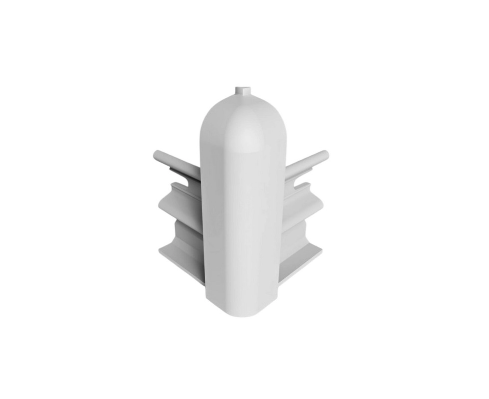 Купить Угол наружный для плинтуса Классик 80мм Белый 001                                                   