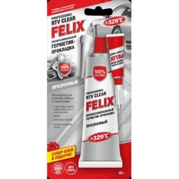 Купить Герметик прокладка профессиональный прозрачный FELIX 85г                                            