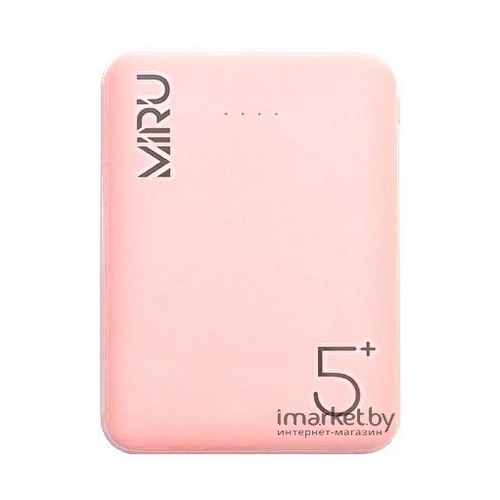 Купить Аккумулятор внешний MIRU Li Pol, 5000 mAh розовый с кабелем микро 3008