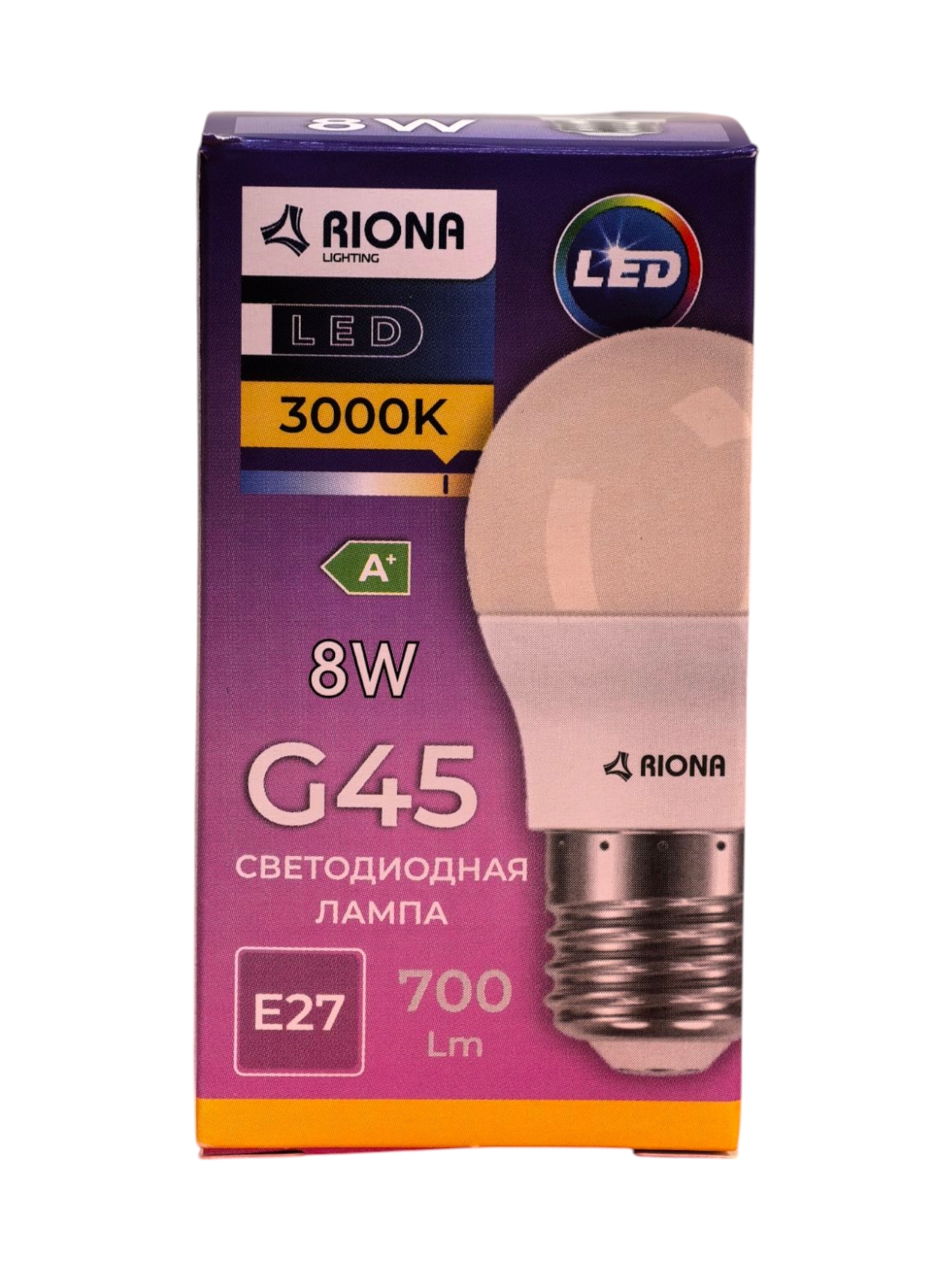 Купить Лампа светодиодная RIONA Lighting LED G45 8W 3000K E27                                              