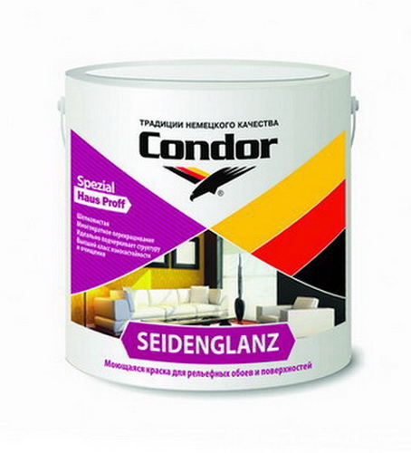 Купить Краска акриловая интерьерная Seidenglanz 3кг Condor