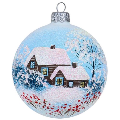 Купить Шар стеклянный декорированный 100 в39 8Ш0087                                                        