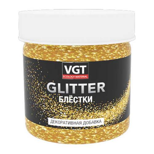 Купить Блестки PET GLITTER золото 0,05кг VGT