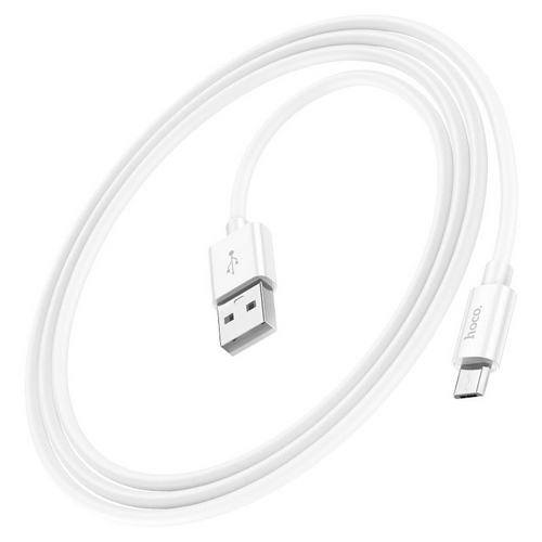 Купить USB кабель HOCO X87 Magic AM-microBM 1 метр 2,4А силикон белый
